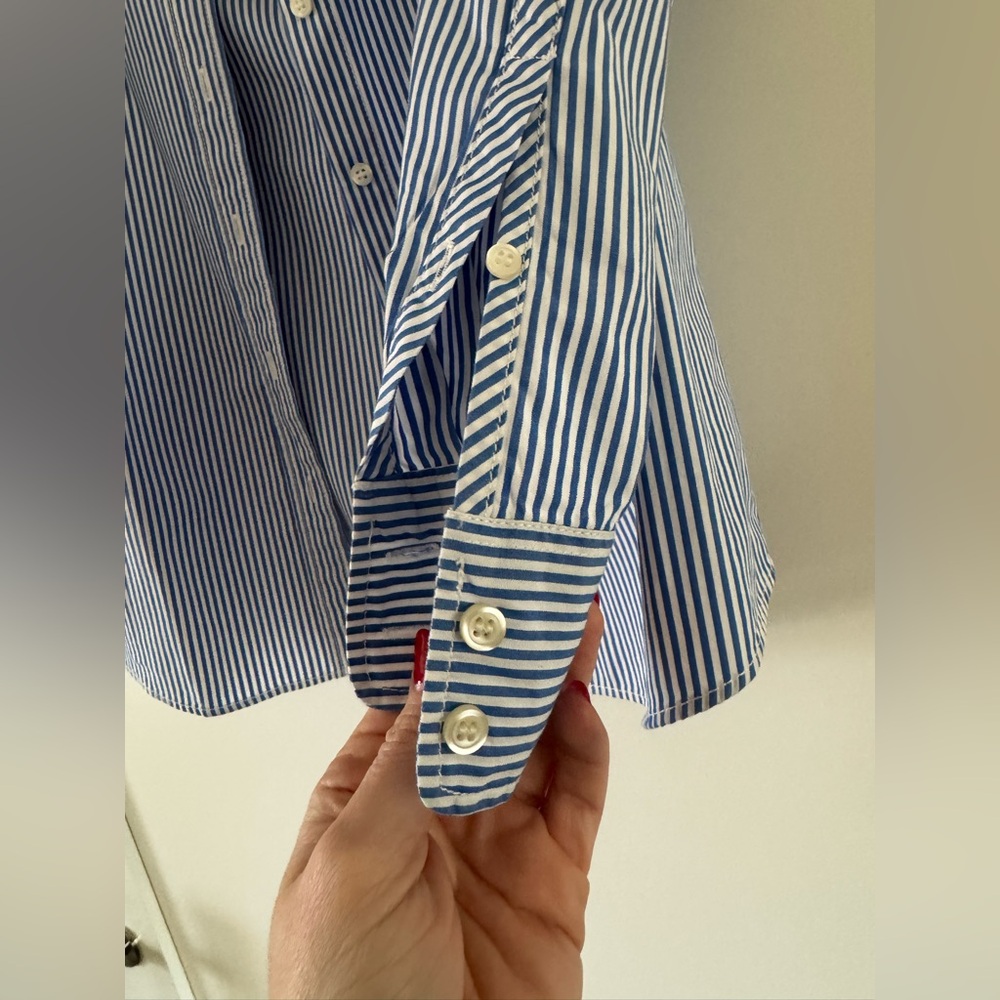 J. by J. Crew women’s striped classic button-up shirt in cotton poplin, size S - Picture 6 of 9
